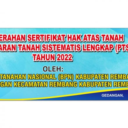 PENYERAHAN SERTIFIKAT TAHAH HAK MILIK PROGRAM PTSL DS. GEDANGAN TAHUN 2022
